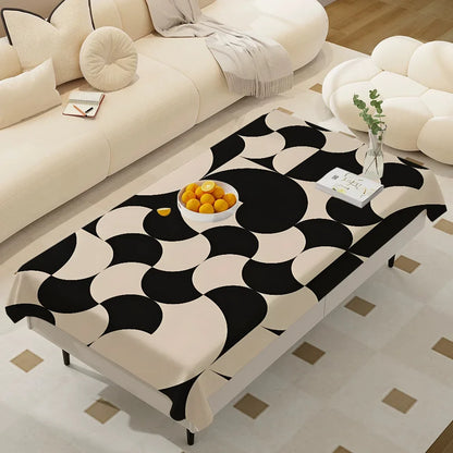 Printed Rectangle Waterproof Oilproof Tablecloth, Foldable Tabletop Protection for Dining, Mantel Decor and Entertaining - product view 6