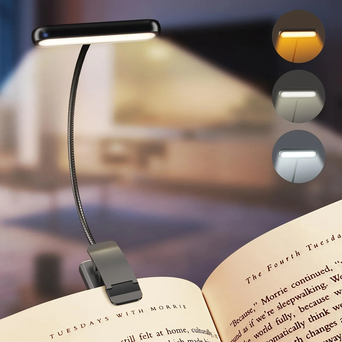 rechargeable reading lamp - product view 1