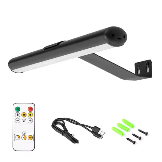 Rechargeable Picture Light, Remote Dimming, 3 Color Temperatures, 4000mAh Battery, Gold Aluminum Wall Lamp - product view 1
