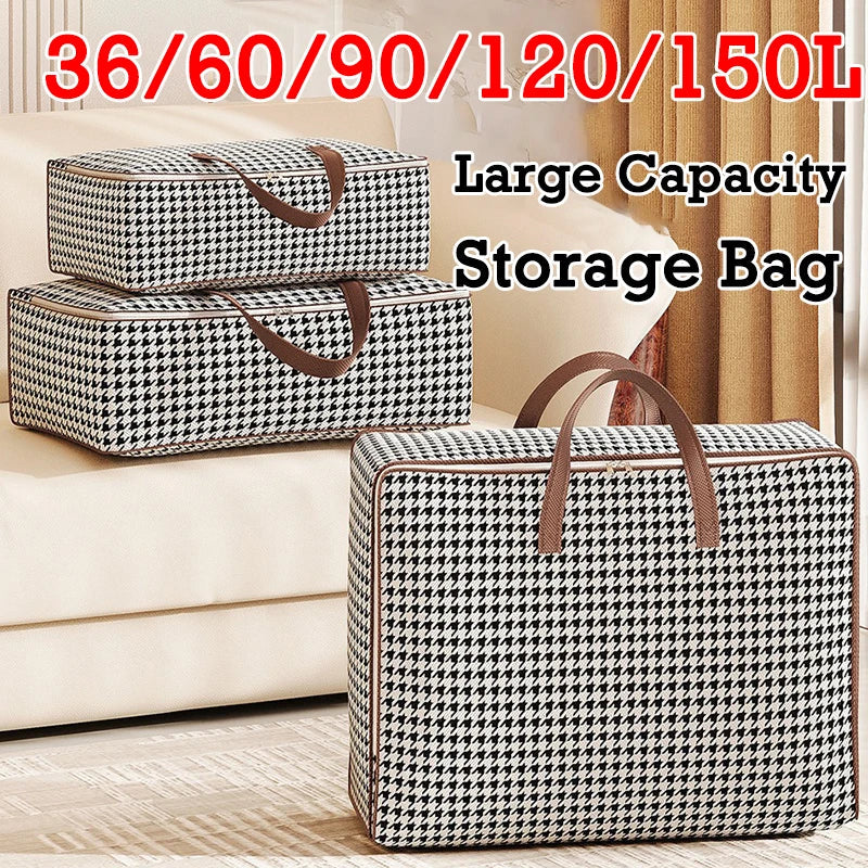 Large Capacity Luggage Organizer Bag, Waterproof Foldable Non-Woven Storage for Clothes and Quilts, 36L–150L Travel Sizes - product view 6