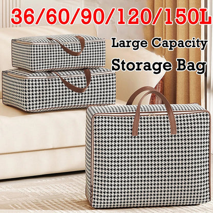 Large Capacity Luggage Organizer Bag, Waterproof Foldable Non-Woven Storage for Clothes and Quilts, 36L–150L Travel Sizes - product view 6