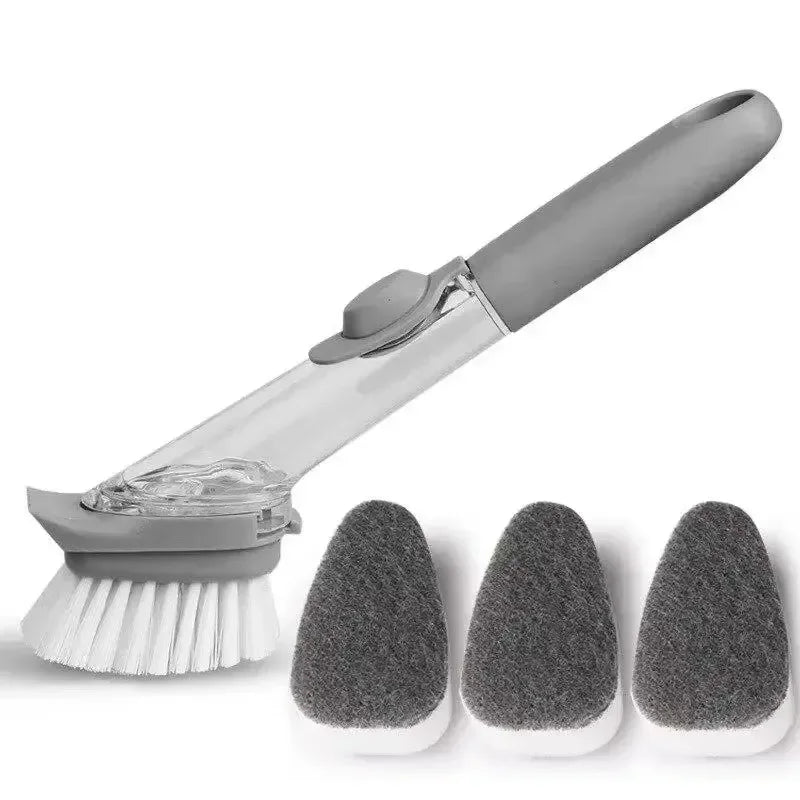 soap dispensing dish brush - product view 1