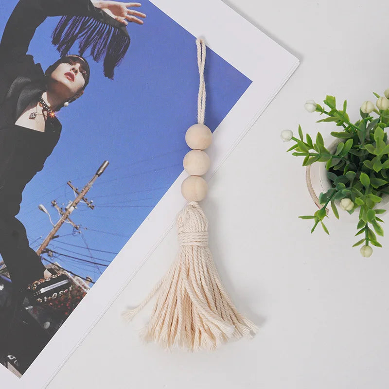 wood bead garland - product view 3