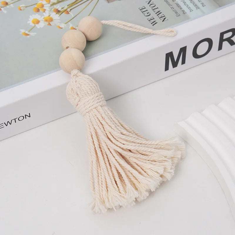 wood bead garland - product view 4