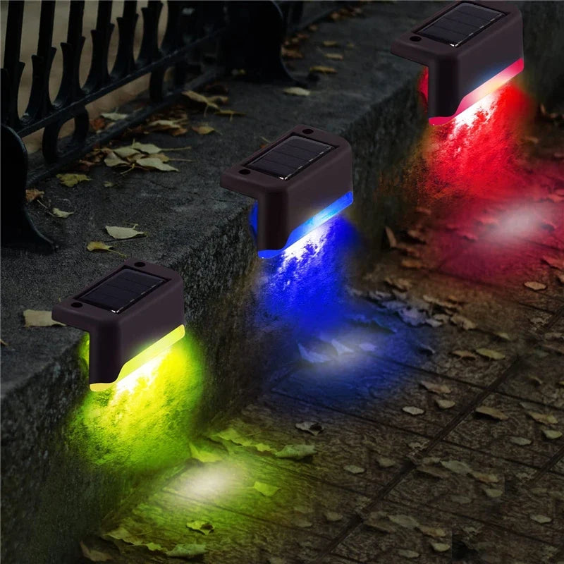 Solar Step Lamp, 4–32 Pack Outdoor LED Fence Lights, 3V ABS Stair and Path Lights in White, Warm or Mu Light - product view 4