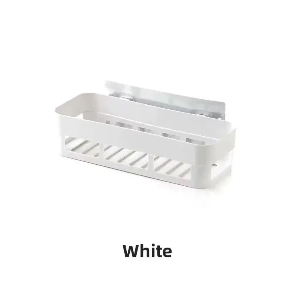 Adhesive Shower Shelf, No-Drill Wall-Mounted Bathroom Caddy in PP, Triangle or Rectangular Options, 27 or 25 cm - product view 4