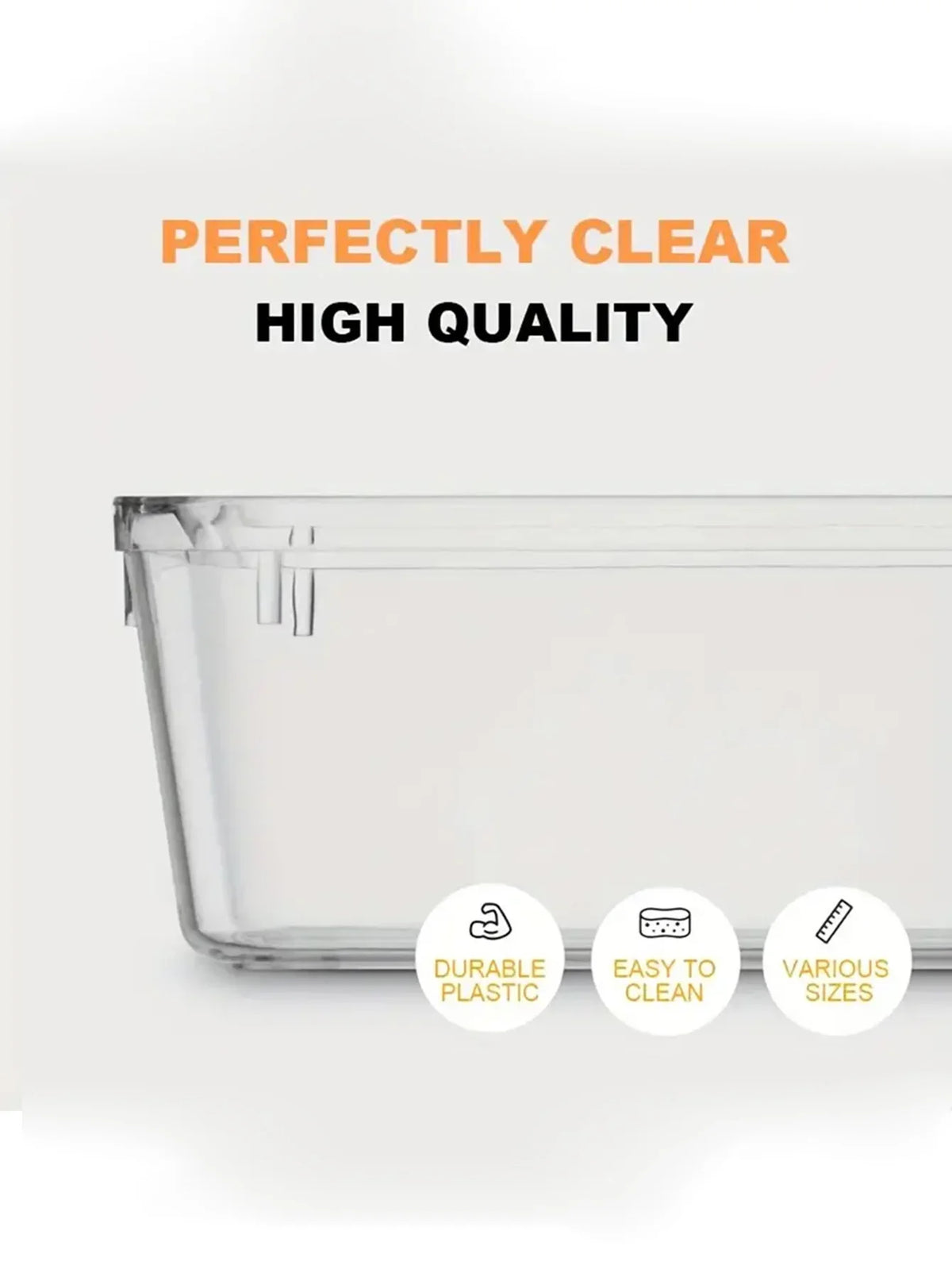 44-Piece Drawer Organizer Set, Clear Plastic Storage Boxes and Dividers for Kitchen, Pantry, Bathroom and Desk Drawers - product view 5