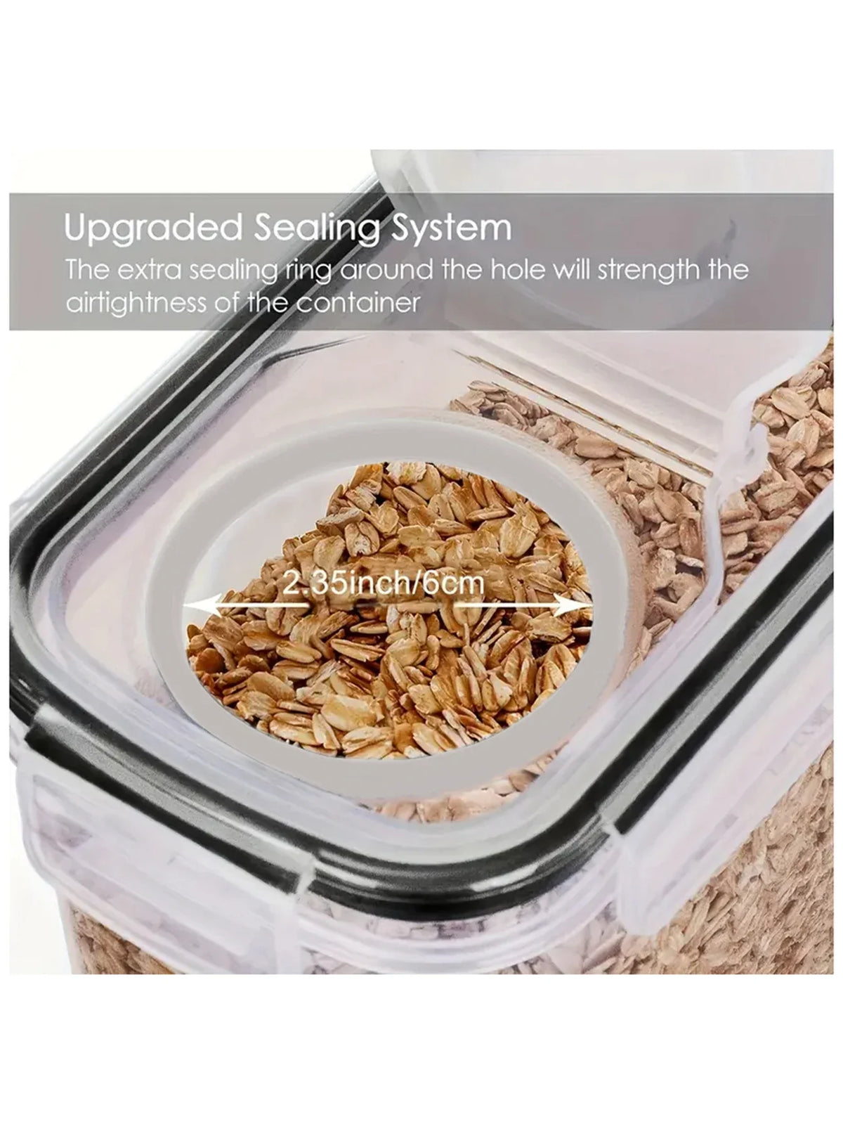 4-Piece 4L Food Storage Container Set, Rectangular Reusable PP Kitchen Canisters with Lids for Pantry Organization - product view 5