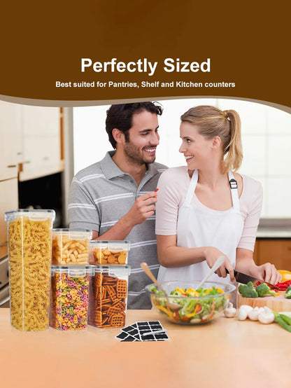 Sealed Food Storage Containers, 24 Plastic Pantry Containers with 24 Lids, PP Dry-Goods Organization Set - product view 4