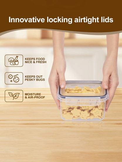 Sealed Food Storage Containers, 24 Plastic Pantry Containers with 24 Lids, PP Dry-Goods Organization Set - product view 5