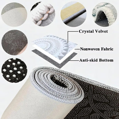 Striped Outdoor Rug, Waterproof Anti-Slip Fade-Resistant Polyester Carpet for Patio, Balcony, Camping and Indoor Floors - product view 6