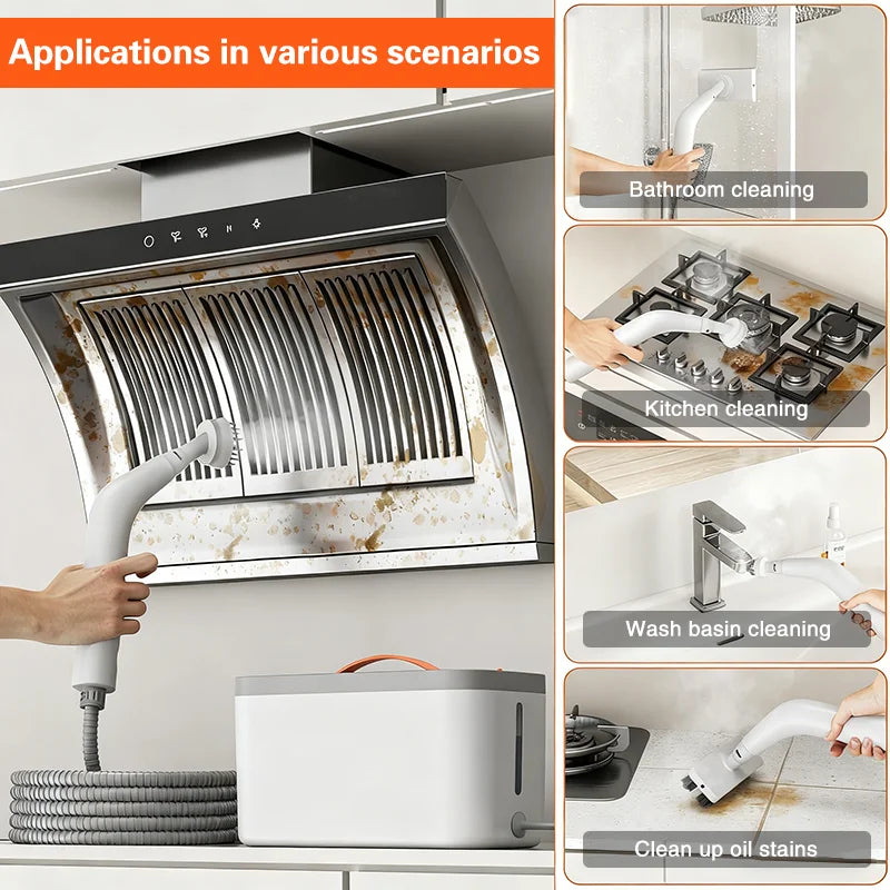 Handheld Steam Cleaner, 120°C High-Temperature Steam, 750 ml Tank for Kitchen, Floors, Tiles, Windows and Upholstery - product view 4