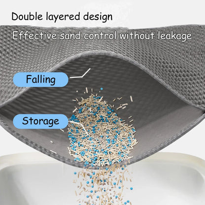 Waterproof Cat Litter Mat, Double-Layer Honeycomb EVA-Style Foam Scatter-Control Pad, Washable, 30 x 30cm to 60 x 90cm - product view 5