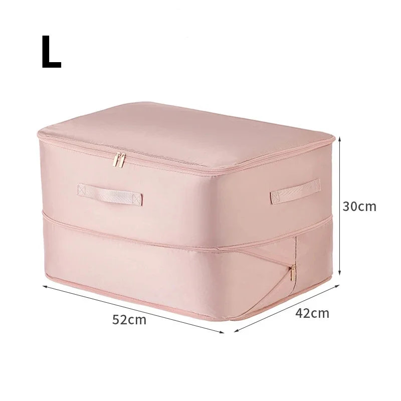 Self-Compression Quilt Storage Bag, 40% Space-Saving Zipper, Water-Repellent Polyester, Large and XL Sizes - product view 2