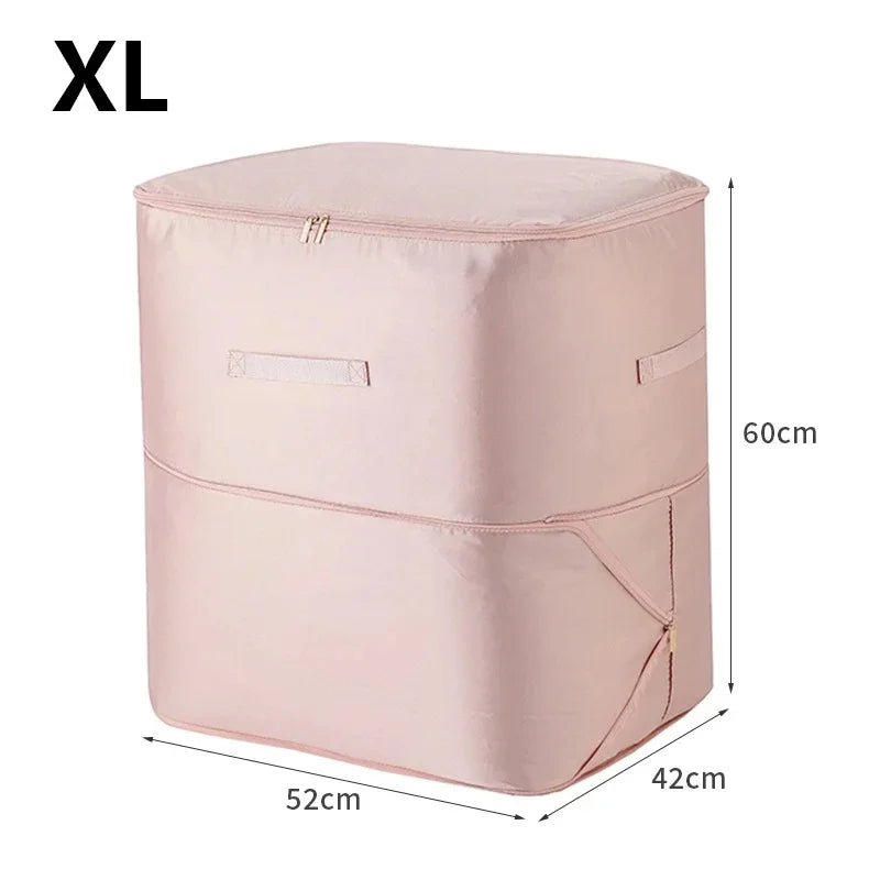 Self-Compression Quilt Storage Bag, 40% Space-Saving Zipper, Water-Repellent Polyester, Large and XL Sizes - product view 4
