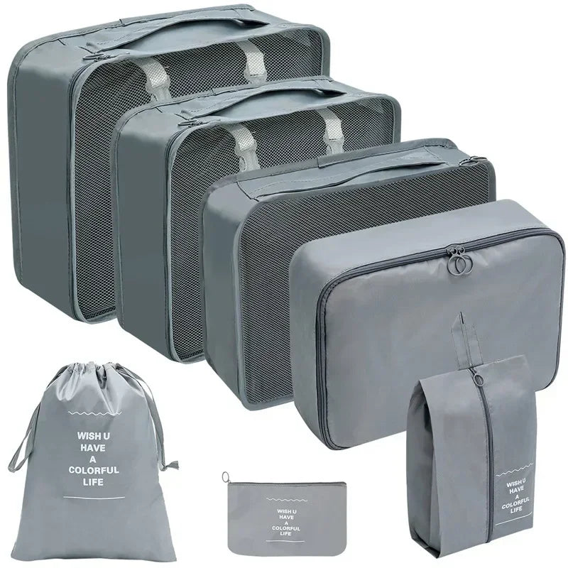 7-Piece Travel Organizer Set, Packing Cubes and Storage Bags for Clothes, Shoes, Toiletries and Accessories, Five Colors - product view 3