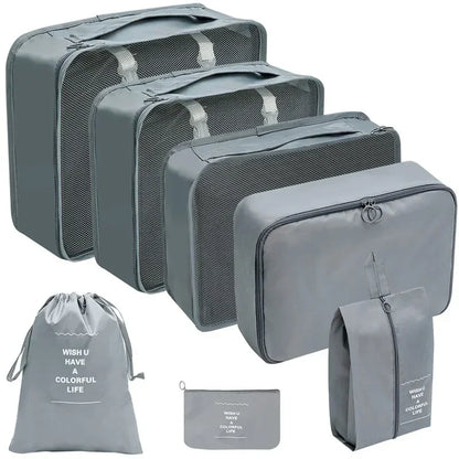 7-Piece Travel Organizer Set, Packing Cubes and Storage Bags for Clothes, Shoes, Toiletries and Accessories, Five Colors - product view 3