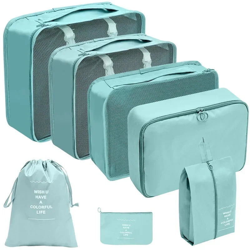 7-Piece Travel Organizer Set, Packing Cubes and Storage Bags for Clothes, Shoes, Toiletries and Accessories, Five Colors - product view 5