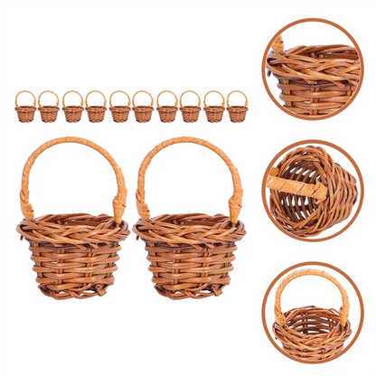 Mini Woven Easter Baskets, 12-Piece 6 x 2.7 cm Bamboo Decorative Baskets for Candy Gifts, Photography and Mini Displays - product view 6