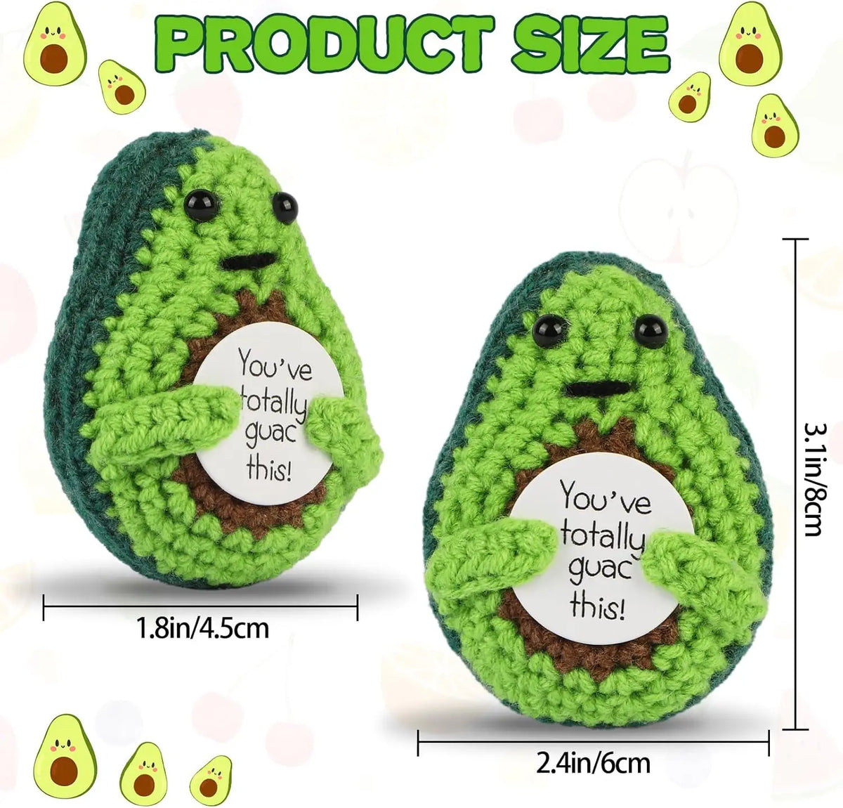 Positive Energy Pocket Hug Crochet Doll, Handmade Textile Plush Emotional Support Gift with Cute Card, Multiple Designs - product view 4