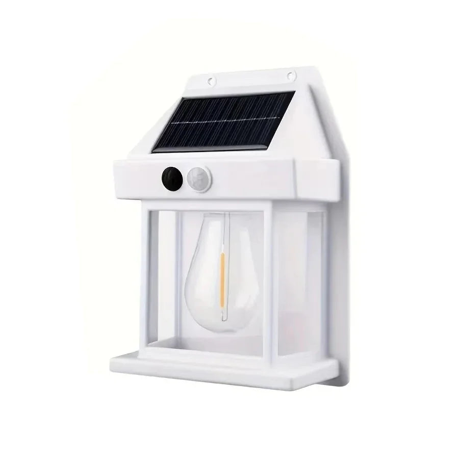 Solar Wall Light, 3W Outdoor LED with PIR Motion Sensor, 3 Lighting Modes, Automatic Dusk Control, White or Black - product view 1