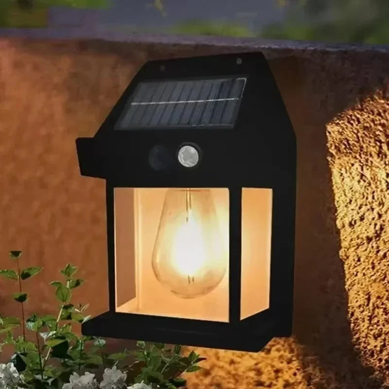 Solar Wall Light, 3W Outdoor LED with PIR Motion Sensor, 3 Lighting Modes, Automatic Dusk Control, White or Black - product view 6