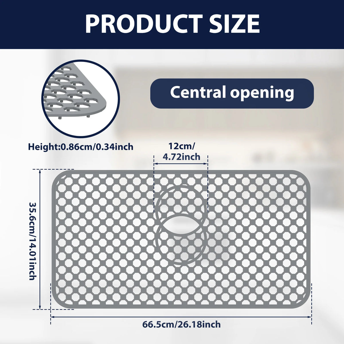 silicone dish drying mat - product view 1