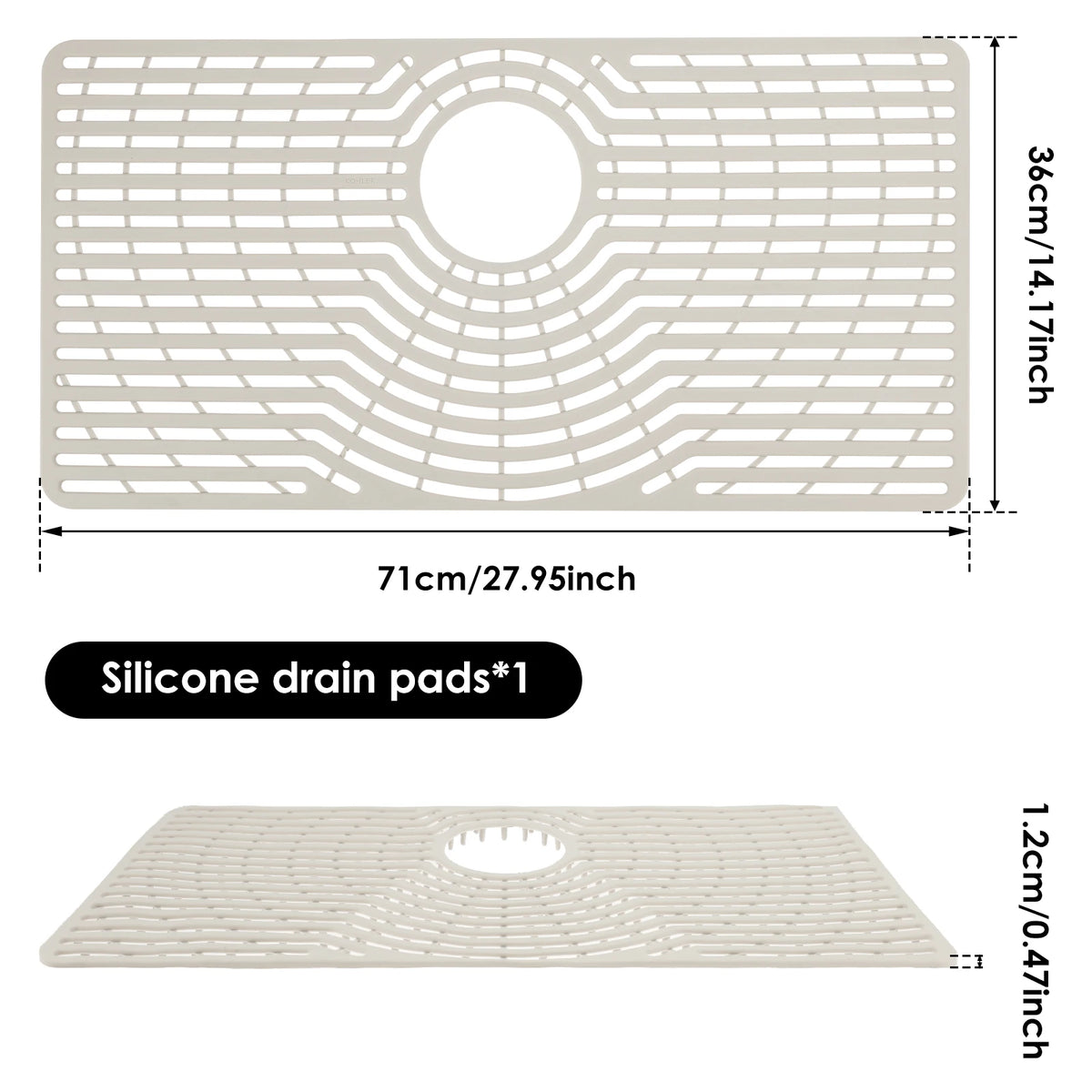 silicone dish drying mat - product view 2