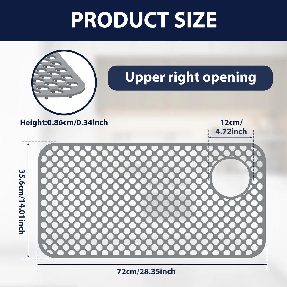 silicone dish drying mat - product view 4