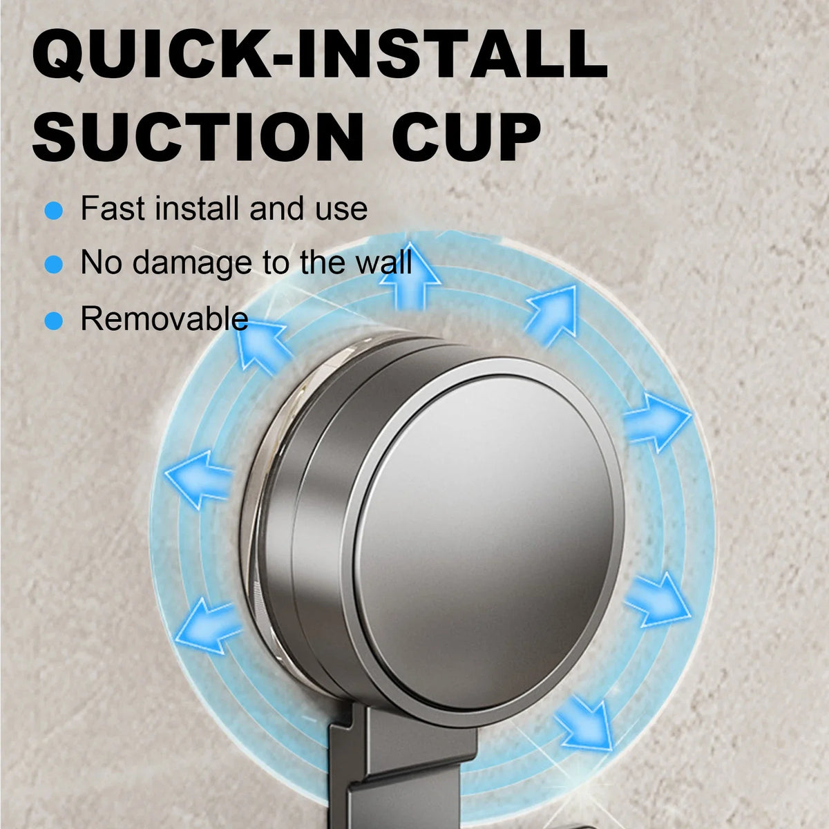 Suction Cup Toothbrush Wall Holder with Cup and Squeezer, Aluminium Perforation-Free Bathroom Shelf, 1–4 Piece Sets - product view 6