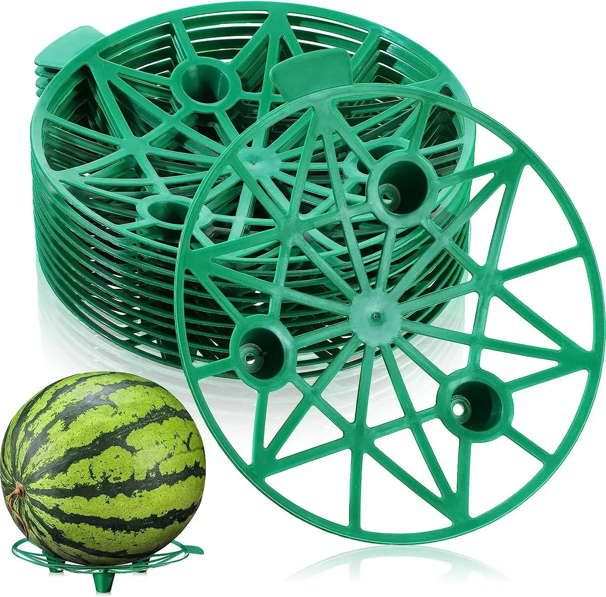 Garden Plant Stand Fruit Support Tray, Star Cutout Design, Raised Plastic Holder for Watermelon, Squash and Melons - product view 3