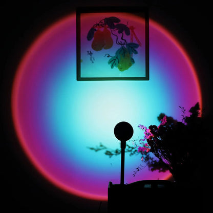 Rainbow Projection Lamp, USB 5V LED Sunset Atmosphere Light, 30 cm Round Plastic Design for Holiday Decor - product view 5