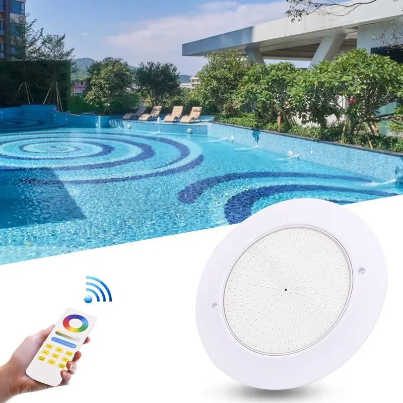 12V LED Underwater Pool Light, ABS Self-Contained Lamp, 180° Beam, 18W–54W Options and Cool White, Warm White or RGB - product view 2
