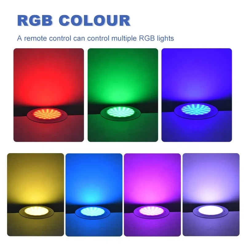 12V LED Underwater Pool Light, ABS Self-Contained Lamp, 180° Beam, 18W–54W Options and Cool White, Warm White or RGB - product view 4
