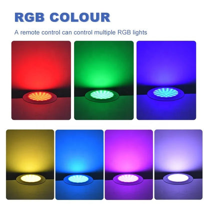 12V LED Underwater Pool Light, ABS Self-Contained Lamp, 180° Beam, 18W–54W Options and Cool White, Warm White or RGB - product view 4