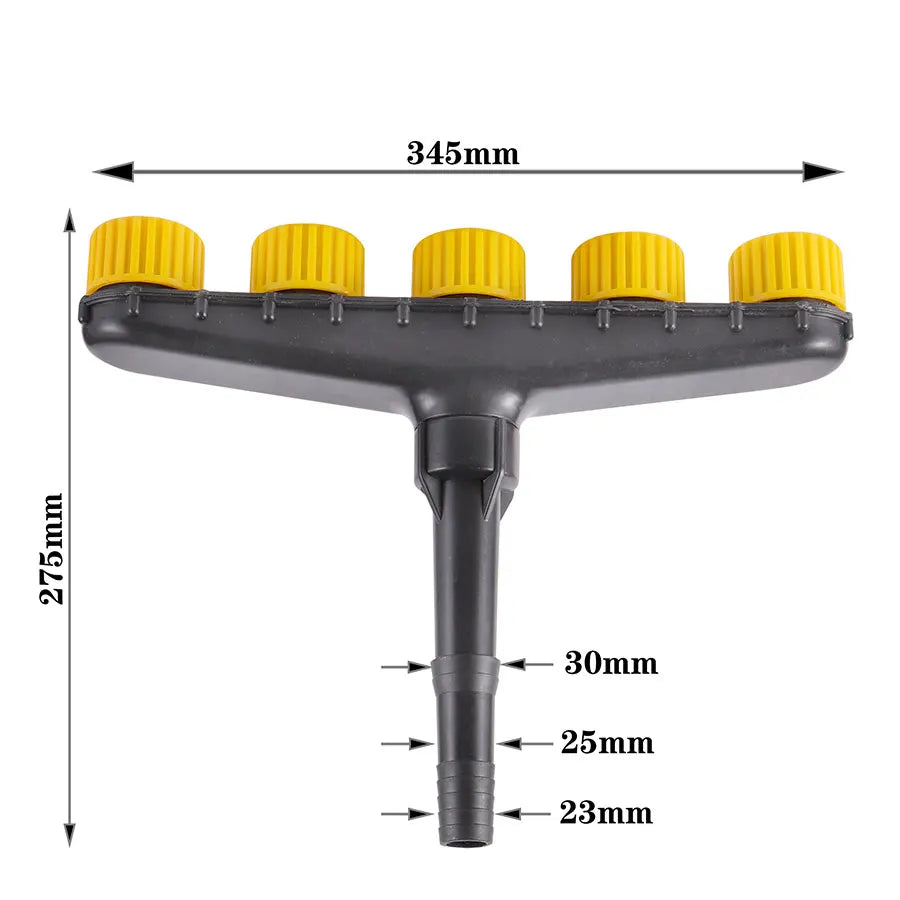 Garden Hose Nozzle, Adjustable Spray Watering Attachment, Plastic Quick-Connect Irrigation Sprinkler with 3, 4, 5 or 6 Heads - product view 1