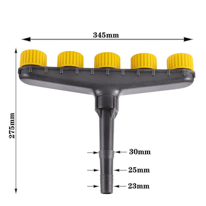 Garden Hose Nozzle, Adjustable Spray Watering Attachment, Plastic Quick-Connect Irrigation Sprinkler with 3, 4, 5 or 6 Heads - product view 1