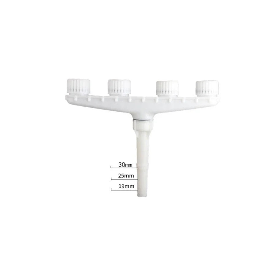 Garden Hose Nozzle, Adjustable Spray Watering Attachment, Plastic Quick-Connect Irrigation Sprinkler with 3, 4, 5 or 6 Heads - product view 3