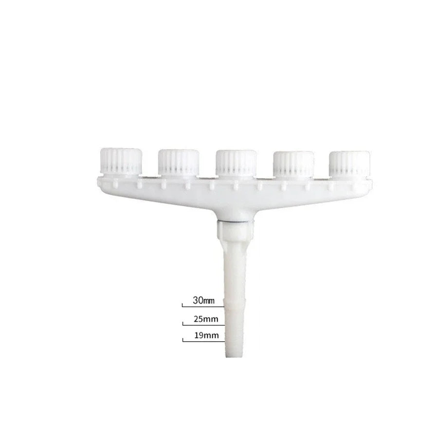 Garden Hose Nozzle, Adjustable Spray Watering Attachment, Plastic Quick-Connect Irrigation Sprinkler with 3, 4, 5 or 6 Heads - product view 4