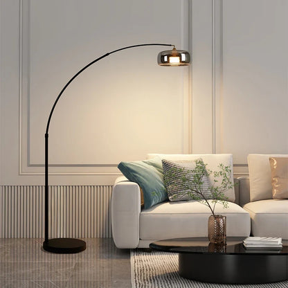 Modern Glass Stone LED Floor Lamp, Plated Glass and Iron Body, AC Powered, 11-15W for Foyers - product view 2