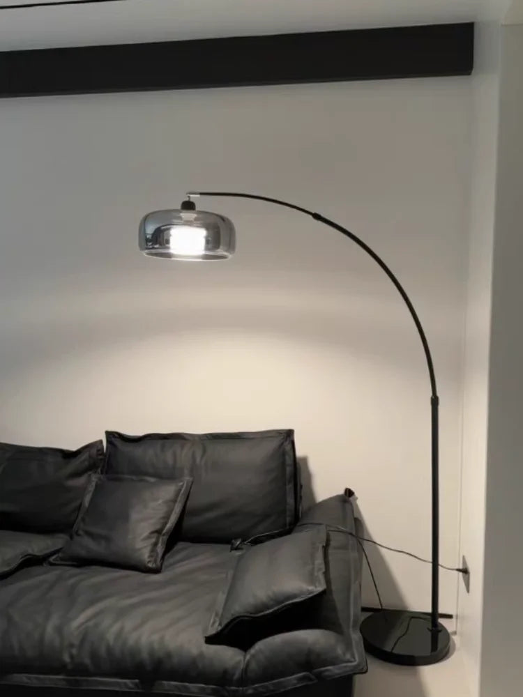 Modern Glass Stone LED Floor Lamp, Plated Glass and Iron Body, AC Powered, 11-15W for Foyers - product view 3