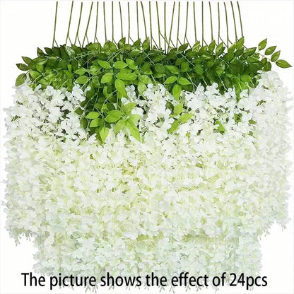 Silk Wisteria Artificial Flowers, Trailing Hanging Vines in Multiple Colors and Pack Options for Wedding and Home Décor - product view 2