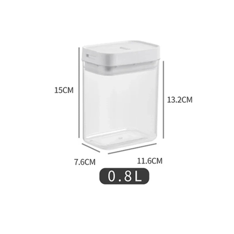 Transparent Pasta Storage Container, Moisture-Resistant Sealed Snack Jar, 500ml to 1800ml Plastic Food Organizer - product view 2