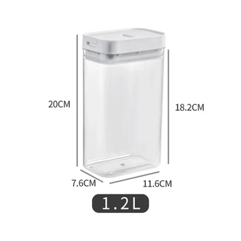 Transparent Pasta Storage Container, Moisture-Resistant Sealed Snack Jar, 500ml to 1800ml Plastic Food Organizer - product view 3
