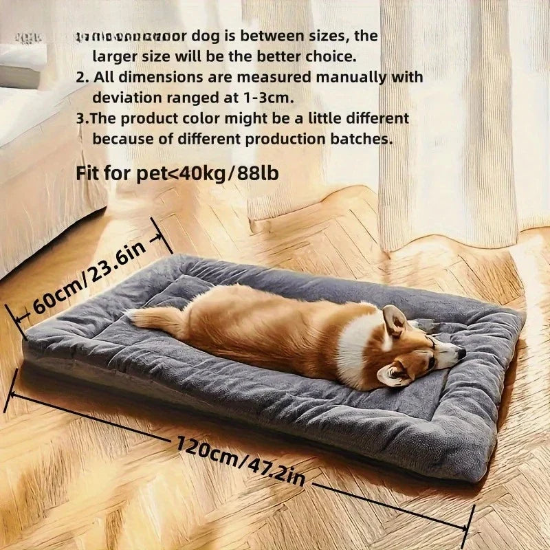 Plush Fiber Dog Bed Sofa, Breathable Solid Pet Mat with Super Soft Design for Home, Crates and Comfortable Rest - product view 1