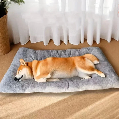 Plush Fiber Dog Bed Sofa, Breathable Solid Pet Mat with Super Soft Design for Home, Crates and Comfortable Rest - product view 3
