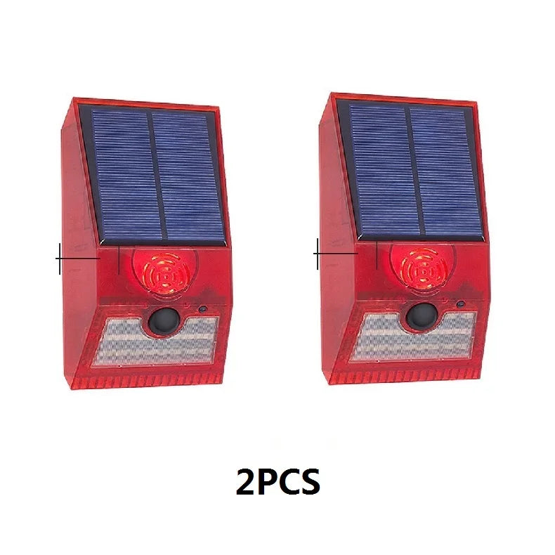 Solar Motion Sensor Alarm Light with Remote Control, LED Outdoor Emergency Lamp for Yard, Farm, Garage and Garden - product view 4