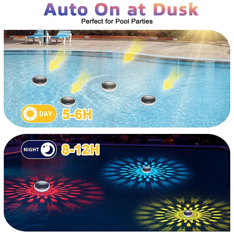 Solar Floating Pool Light, Dimmable LED Water Light with Contemporary ABS Design for Pool, Spa, Hot Tub and Patio - product view 5