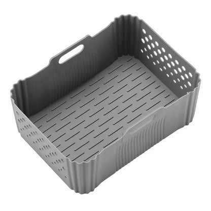Silicone Air Fryer Liner for Ninja SL400 and SL401, Nonstick Reusable Basket Mold, Grey or Black, 1 or 2 Pieces - product view 1