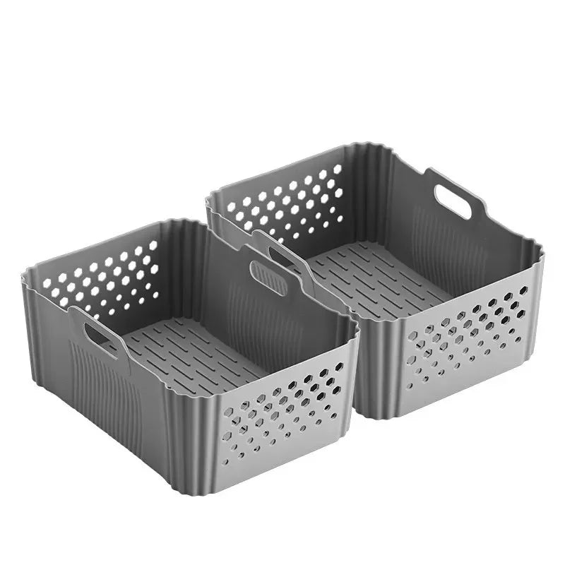 Silicone Air Fryer Liner for Ninja SL400 and SL401, Nonstick Reusable Basket Mold, Grey or Black, 1 or 2 Pieces - product view 4